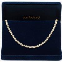 Jon Richard Women's Gold Plated Cubic Zirconia Heart Allway Necklace