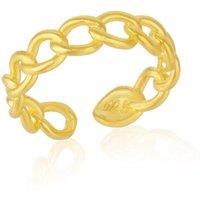 Spero London Women's Sterling Silver Chain Ring in Gold