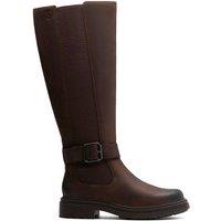 Clarks Women's Orinoco3 Tall Leather Boots Dark Brown | Size: 6
