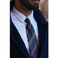 Elizabetta Boutique Men's Battisti - Silk Jacquard Tie in Navy | Size: Extra Long