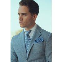 Elizabetta Boutique Men's Pascal - Double Sided Silk Pocket Square in Blue
