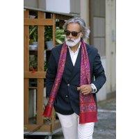 Elizabetta Boutique Men's Ferrara - Silk Scarf in Magenta