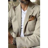 Elizabetta Boutique Men's Like Clockwork - Silk Pocket Square in Black
