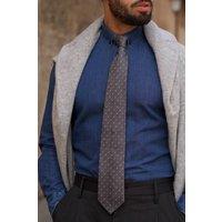 Elizabetta Boutique Men's Mattei - Silk Grenadine Tie in Grey | Size: Standard