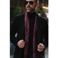 Elizabetta Boutique Men's Ferrara - Silk Scarf in Burgundy