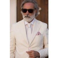Elizabetta Boutique Men's Tiburtina - Silk Jacquard Tie in White | Size: Standard