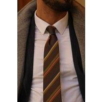 Elizabetta Boutique Men's Battisti - Silk Jacquard Tie in Chocolate | Size: Standard