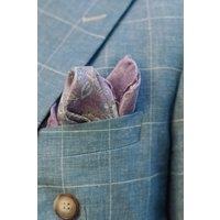 Elizabetta Boutique Men's Enzo - Double Sided Silk Pocket Square in Lavender
