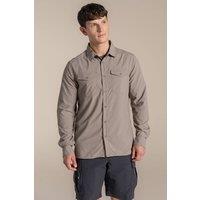 Craghoppers Men's NosiLife Loukkos Long Sleeved Shirt in Stone | Size: 2XL