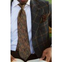 Elizabetta Boutique Men's Trebbiano - Silk Jacquard Tie in Olive | Size: Standard