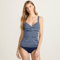 Lands' End Women's V-Neck Wrap Tankini Top in Dark Blue | Size: 8
