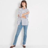 Lands' End Women's Starfish Straight Leg Knit Denim Jeans in Light Blue | Size: 10-12