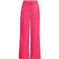 Lands' End Women's Wide Leg Pull-on Linen Trousers in Pink | Size: 8