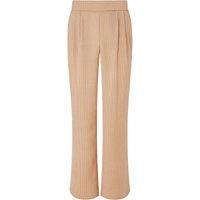 Lands' End Women's Co-ord Fluid Satin Wide Leg Trousers in Camel | Size: 18