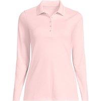 Lands' End Women's Long Sleeve Supima Cotton Polo Shirt in Light Pink | Size: 16-18