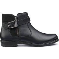 Hotter Women's Wide Fit 'Kingston' Ankle Boots in Black | Size: 4
