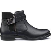 Hotter Women's Wide Fit 'Kingston' Ankle Boots in Black | Size: 4.5