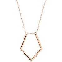 Spero London Women's Fine Diamond Rhombus Ring Holder Necklace in Sterling Silver in Rose Gold
