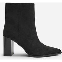 Where's That From Women's Daryna Stacked Heel Pointed Ankle Boot in Black | Size: 7