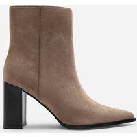 Where's That From Women's Daryna Stacked Heel Pointed Ankle Boot in Taupe | Size: 8