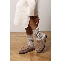 Where's That From Women's Divelle Low Back Slip On Mule With Fleece Lining in Camel | Size: 3
