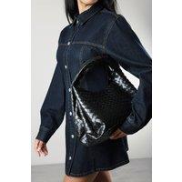 Where's That From Women's Harella Woven Tote Bag in Black