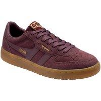 Gola Classics Women's 'Hawk Suede 86' Lace-Up Trainers in Wine | Size: 5