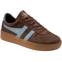 Gola Classics Women's 'Grandslam Suede' Lace-Up Trainers in Dark Brown | Size: 7