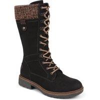 Pavers Women's Lace-Up Calf Boots in Black | Size: 8