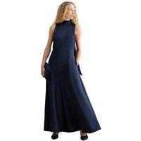 Hobbs London Women's Marilyn Satin Maxi Dress in Dark Navy | Size: 14
