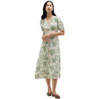 Hobbs London Women's Florentina V-Neck Midi Dress in Off-White | Size: 10