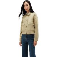 Hobbs London Women's Manon Button-Front Utility Jacket in Light Khaki | Size: 8