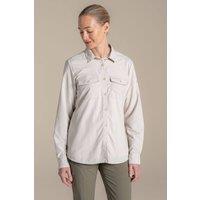 Craghoppers Women's NosiLife Loukkos Long Sleeved Shirt in Stone | Size: 20