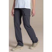 Craghoppers Women's NosiLife Rif Stretch Cargo Lightweight Trousers in Dark Grey | Size: 12
