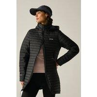 Regatta Women's Selenar Long Length Insulated Quilted Jacket in Black | Size: 8