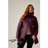 Regatta Women's Selenar Long Length Insulated Quilted Jacket in Plum | Size: 8