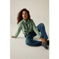 Regatta Women's Cosy Frankie Borg Half Zip Fleece in Light Green | Size: 20
