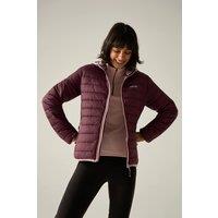 Regatta Women's Marizion Hooded Puffer Jacket in Burgundy | Size: 12