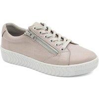 Pavers Women's Casual Leather Trainers in Stone | Size: 6