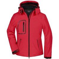 James and Nicholson Women's Soft Shell Jacket in Red | Size: Small