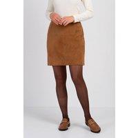 Kettlewell Women's Hayden Suede Skirt in Light Tan | Size: 16