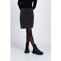 Kettlewell Women's Hayden Suede Skirt in Dark Grey | Size: 12