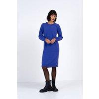 Kettlewell Women's Crew Neck Knitted Dress in Cobalt | Size: 12
