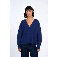 Kettlewell Women's Merino Boxy Cardigan in Cobalt | Size: 14