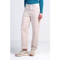 Kettlewell Women's Darla Boyfriend Mid Rise Jeans in Cream | Size: 14