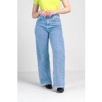 Kettlewell Women's Darla Wide Leg High Waisted Jeans in Light Blue | Size: 30R