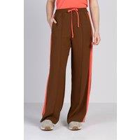 Kettlewell Women's Drawstring Waist Side Stripe Trousers in Walnut | Size: 16