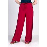 Kettlewell Women's Drawstring Waist Side Stripe Trousers in Cerise | Size: 10