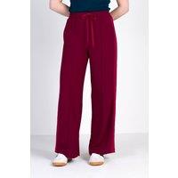 Kettlewell Women's Drawstring Waist Side Stripe Trousers in Wine | Size: 8