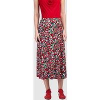 Kettlewell Women's Printed Ditsy Midi Skirt in Red | Size: 18